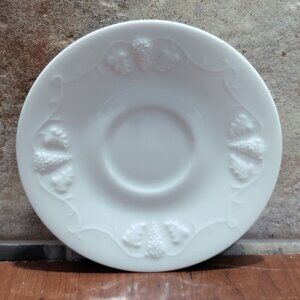 Vintage Red Cliff Ironstone Saucer Embossed Grape Pattern